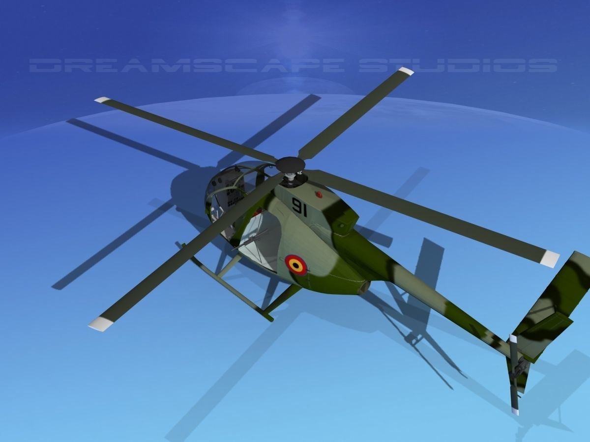 Hughes OH-6 Cayuse V10 3D model_8