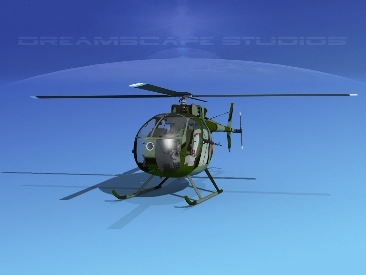Hughes OH-6 Cayuse V10 3D model_1