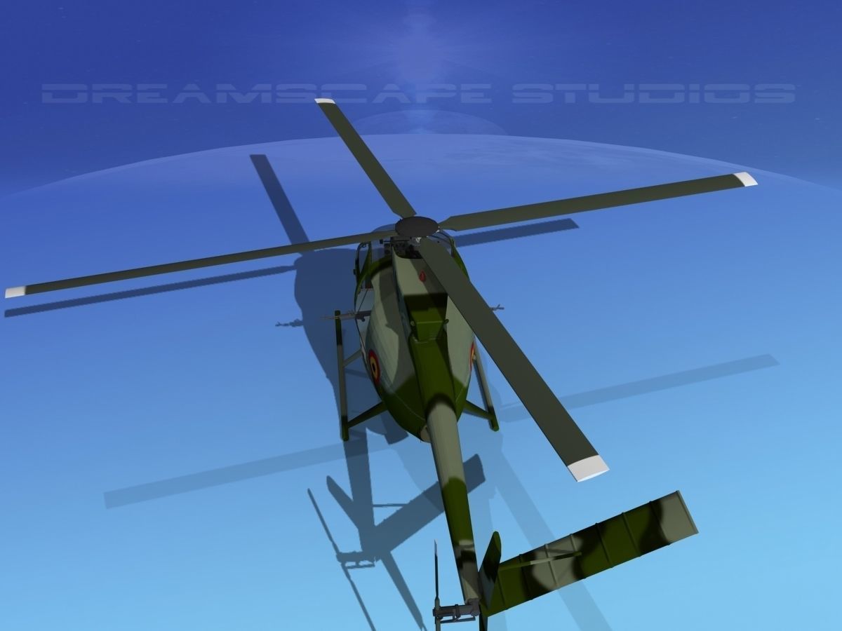 Hughes OH-6 Cayuse V10 3D model_7