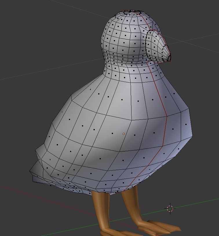 Puffin bird Low-poly 3D model_5