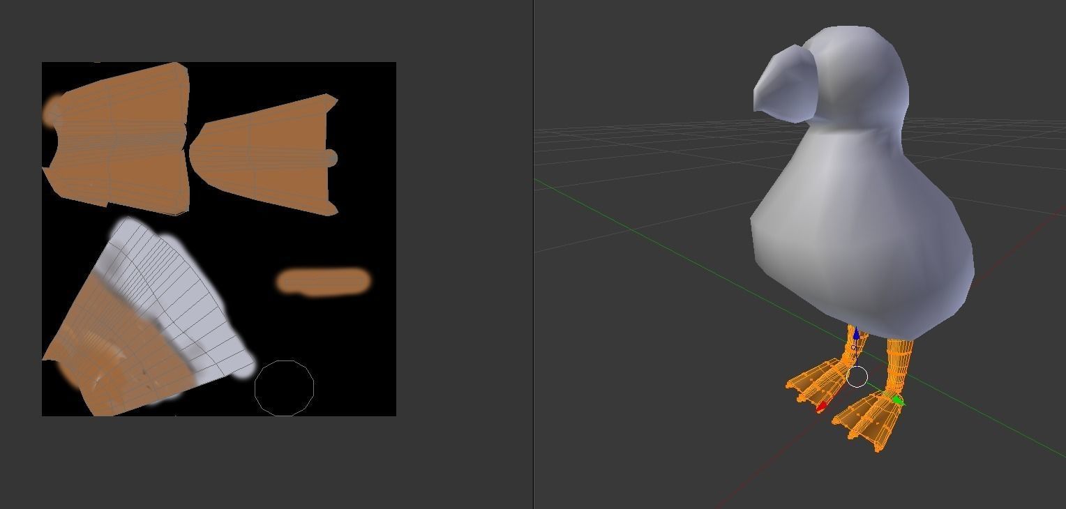 Puffin bird Low-poly 3D model_10