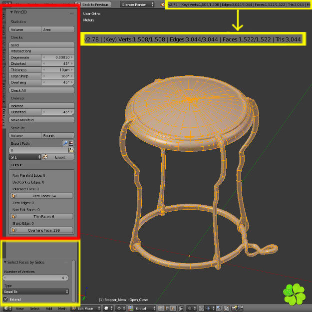 Set champagne low poly glass Low-poly 3D model_47