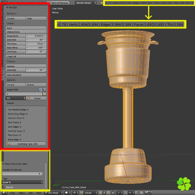 Set champagne low poly glass Low-poly 3D model_44