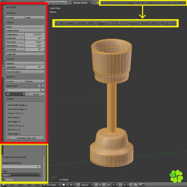 Set champagne low poly glass Low-poly 3D model_45