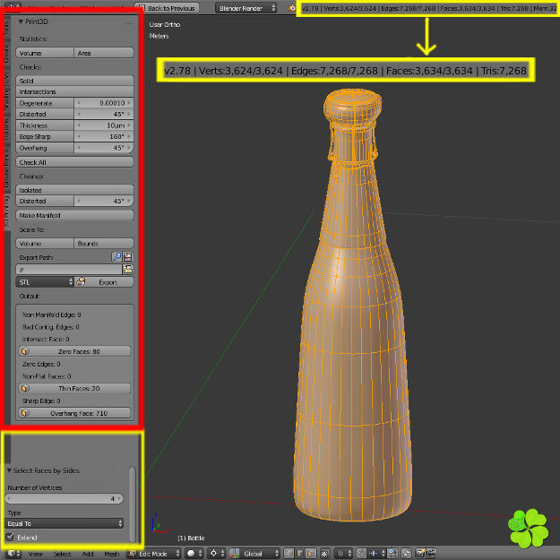Set champagne low poly glass Low-poly 3D model_36