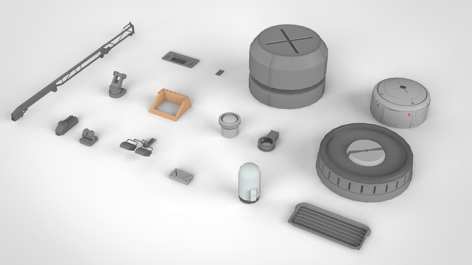 Sci-Fi architecture Elements collection 13 3D model_78