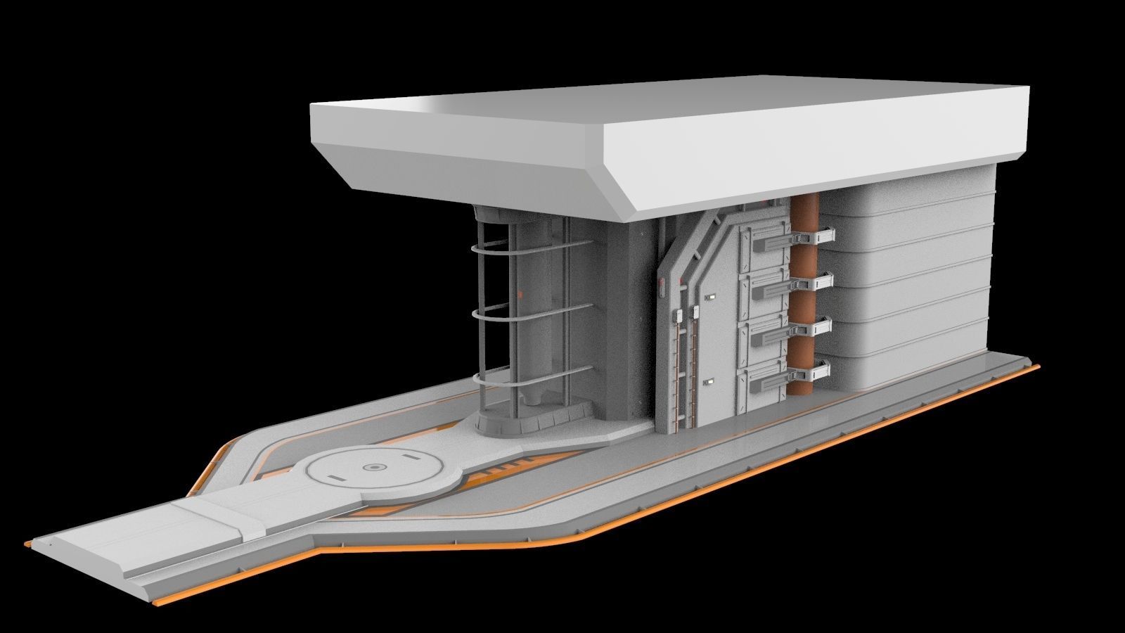 Sci-Fi architecture Elements collection 13 3D model_43