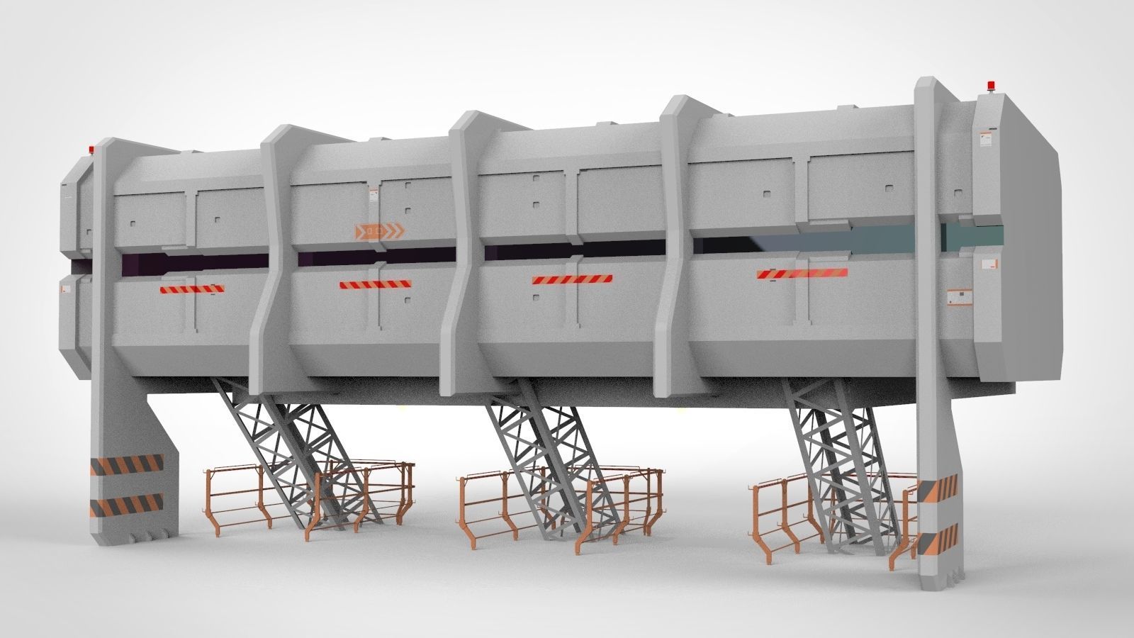 Sci-Fi architecture Elements collection 13 3D model_14