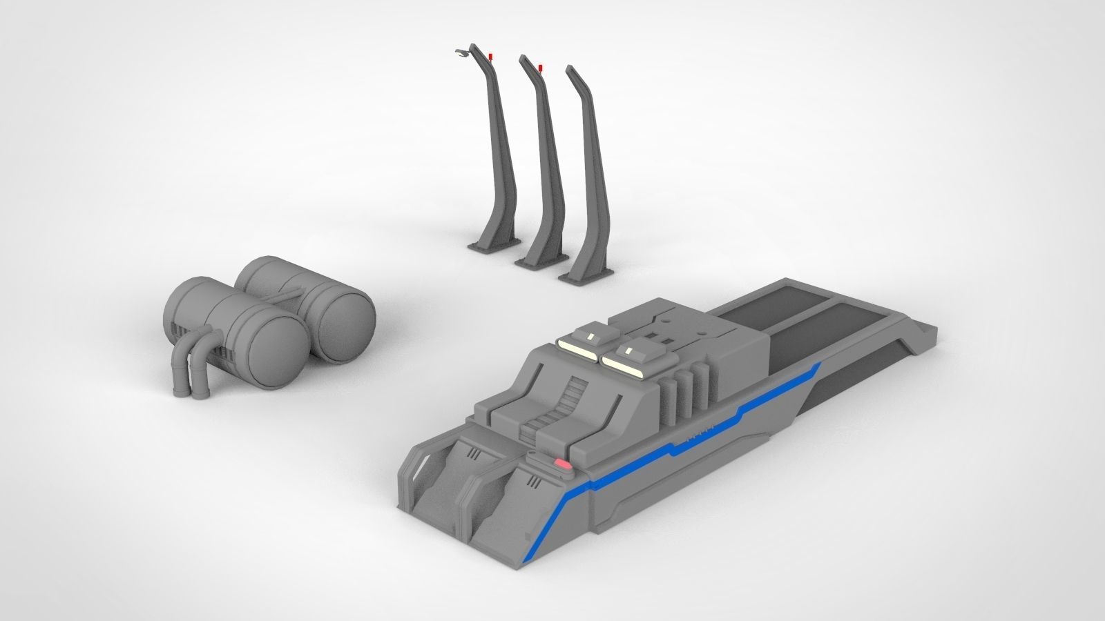 Sci-Fi architecture Elements collection 13 3D model_76