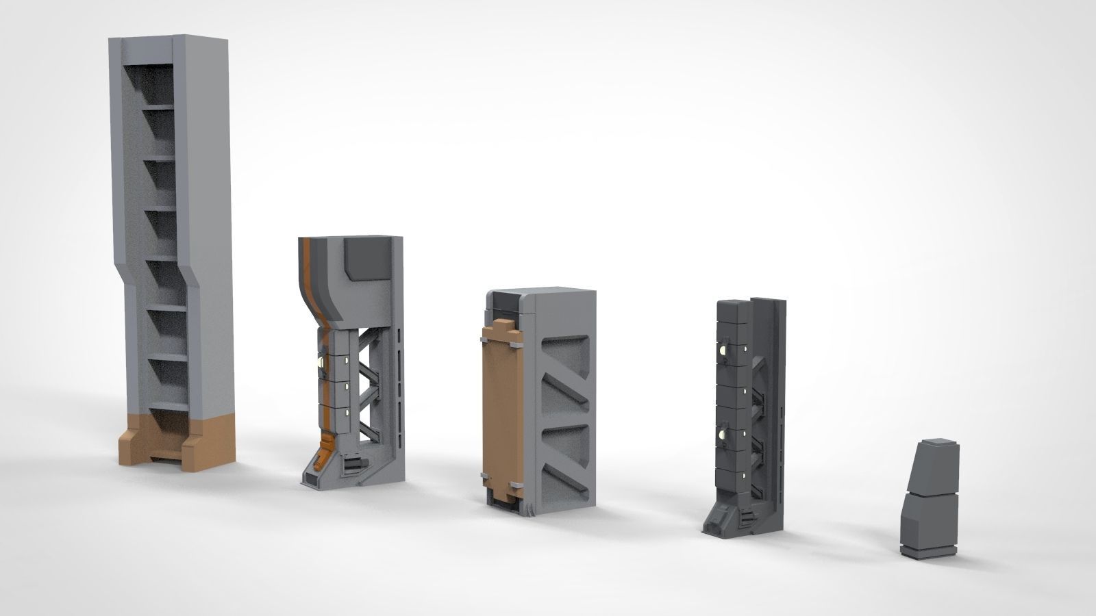 Sci-Fi architecture Elements collection 13 3D model_11