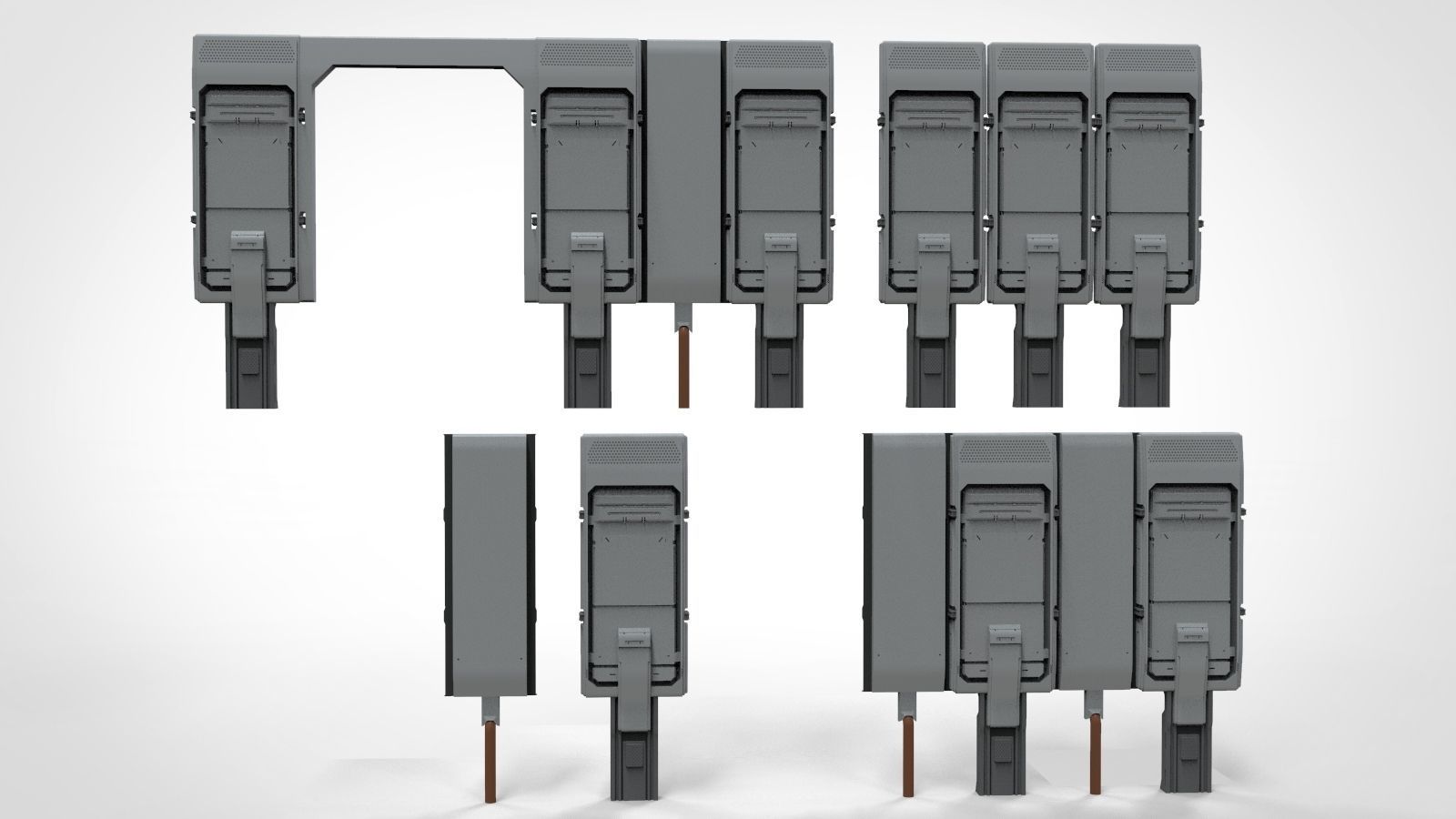 Sci-Fi architecture Elements collection 13 3D model_49