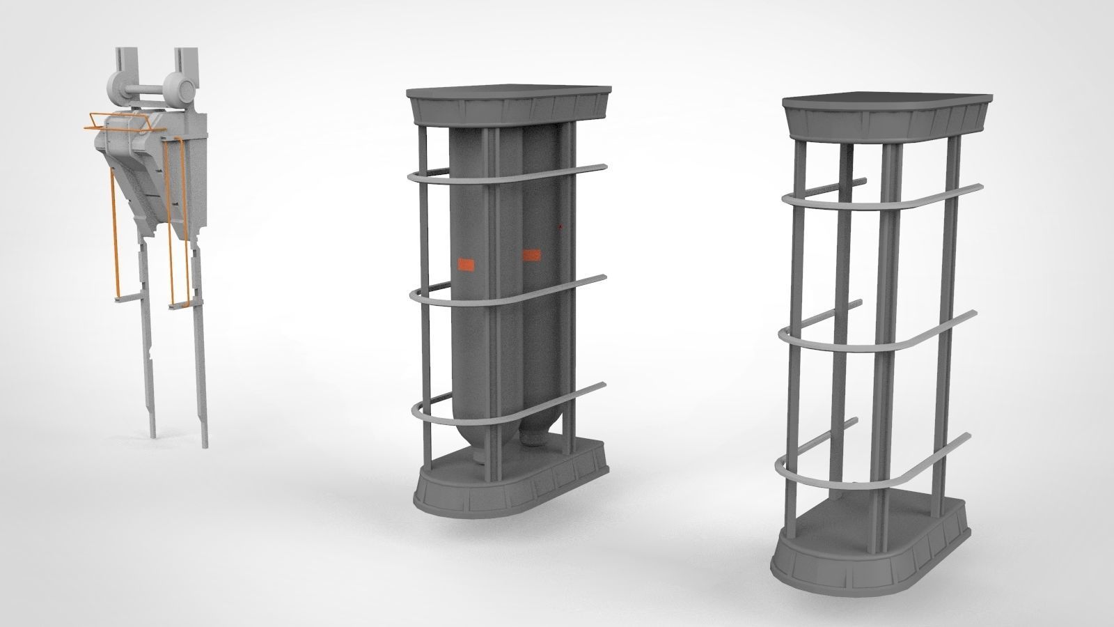 Sci-Fi architecture Elements collection 13 3D model_75