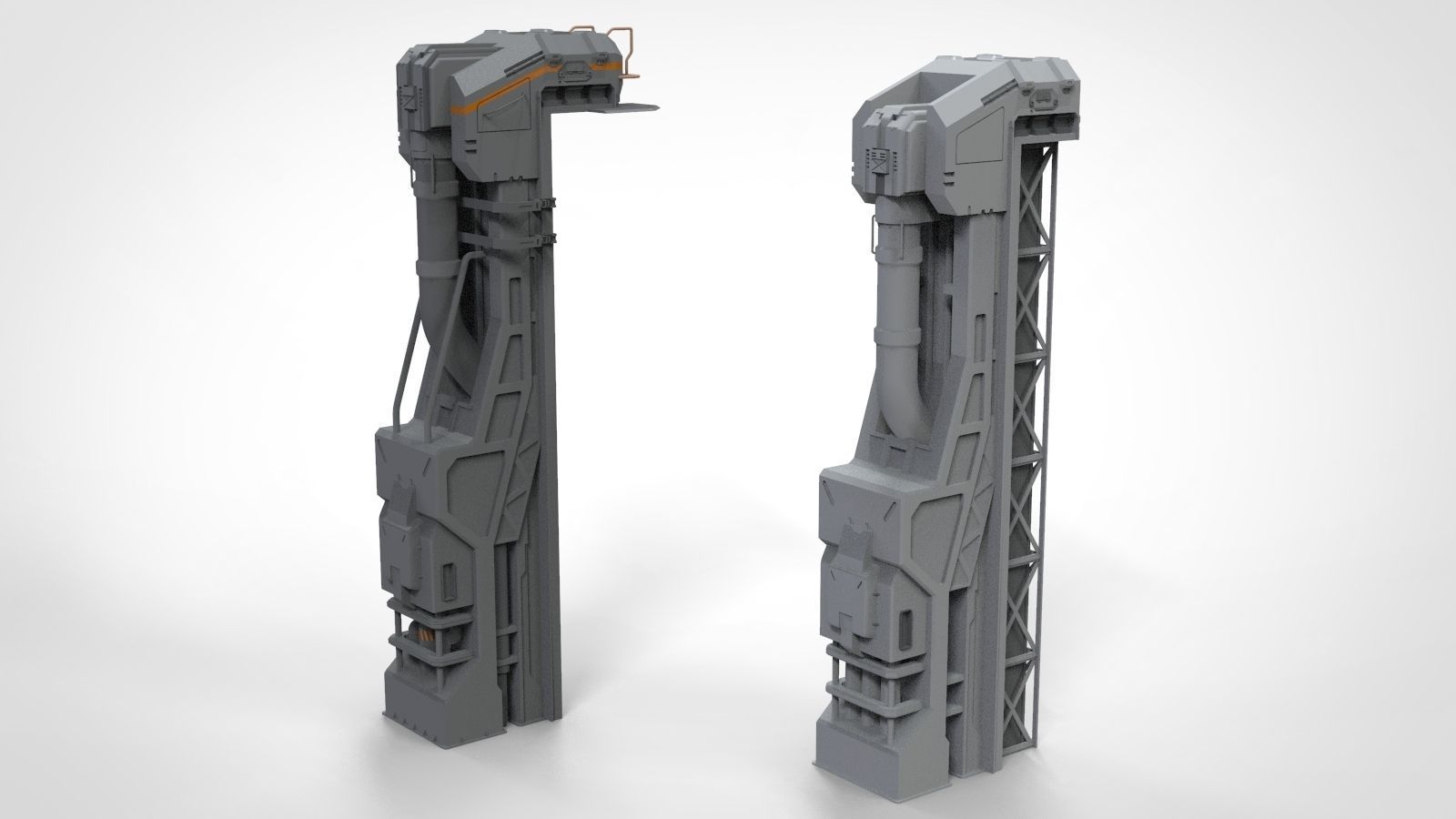 Sci-Fi architecture Elements collection 13 3D model_5