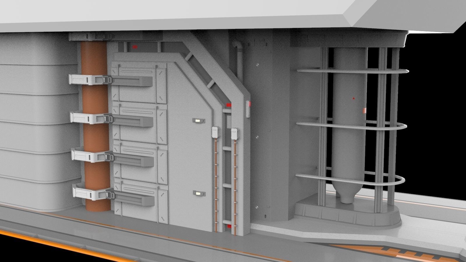 Sci-Fi architecture Elements collection 13 3D model_45