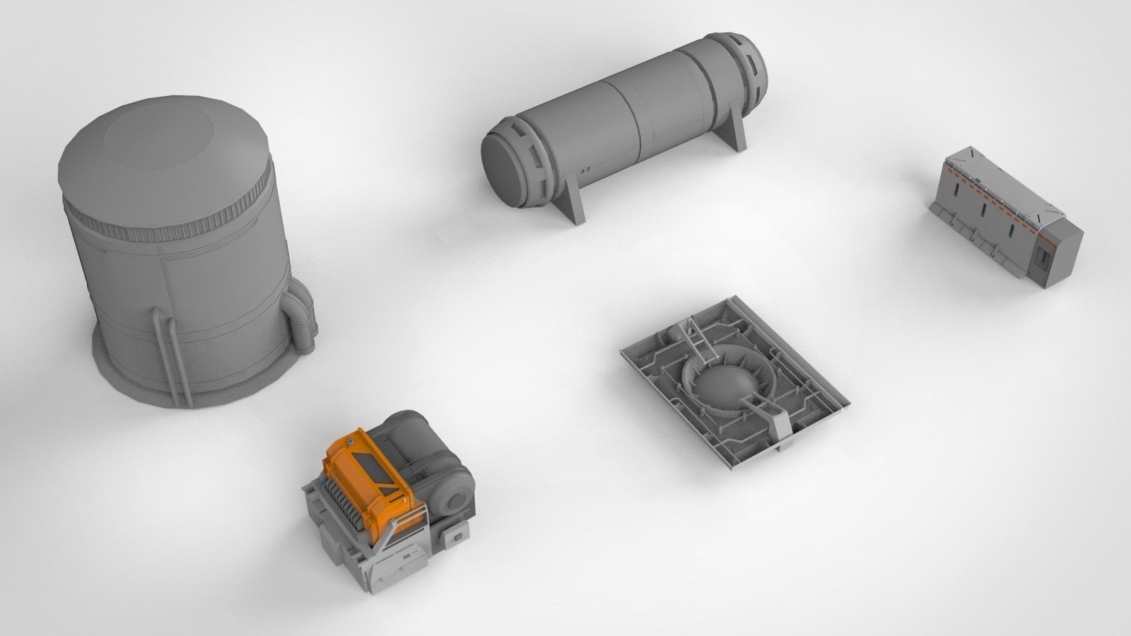 Sci-Fi architecture Elements collection 13 3D model_77