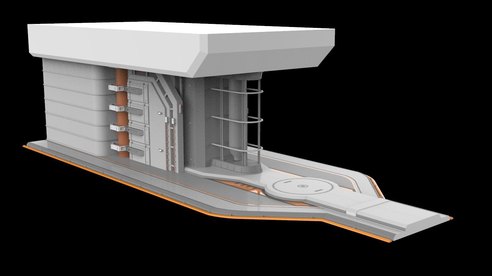 Sci-Fi architecture Elements collection 13 3D model_44