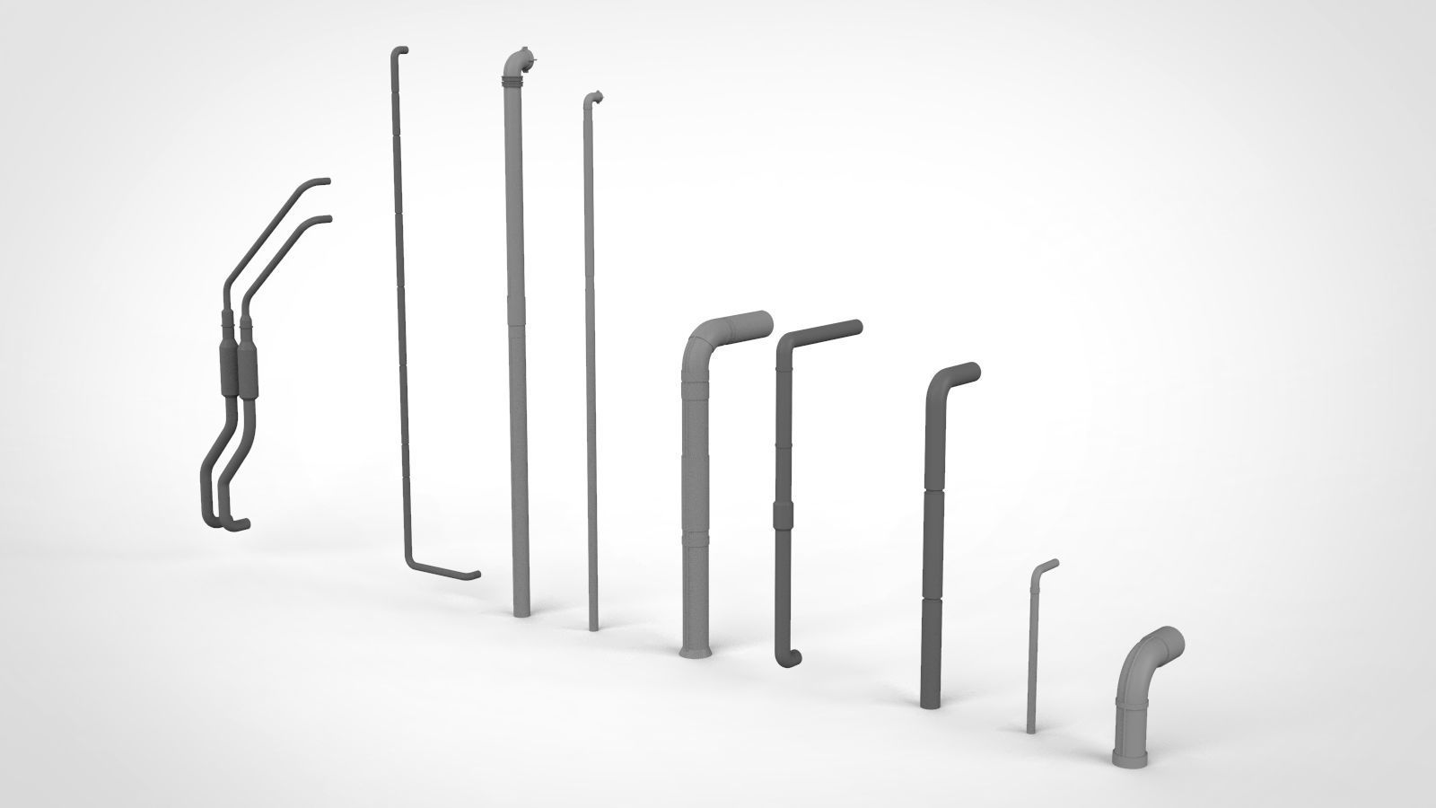 Sci-Fi architecture Elements collection 13 3D model_16