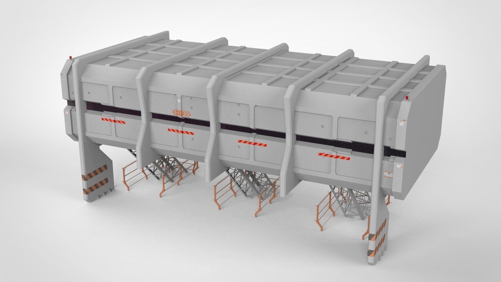 Sci-Fi architecture Elements collection 13 3D model_13