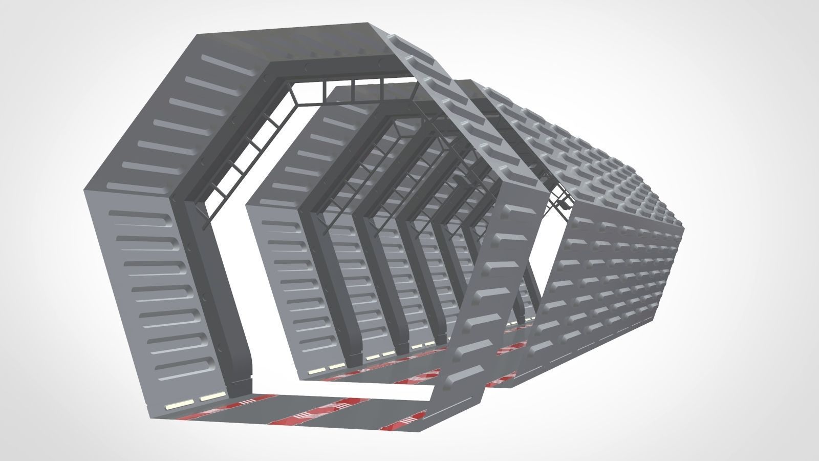 Sci-Fi architecture Elements collection 13 3D model_36