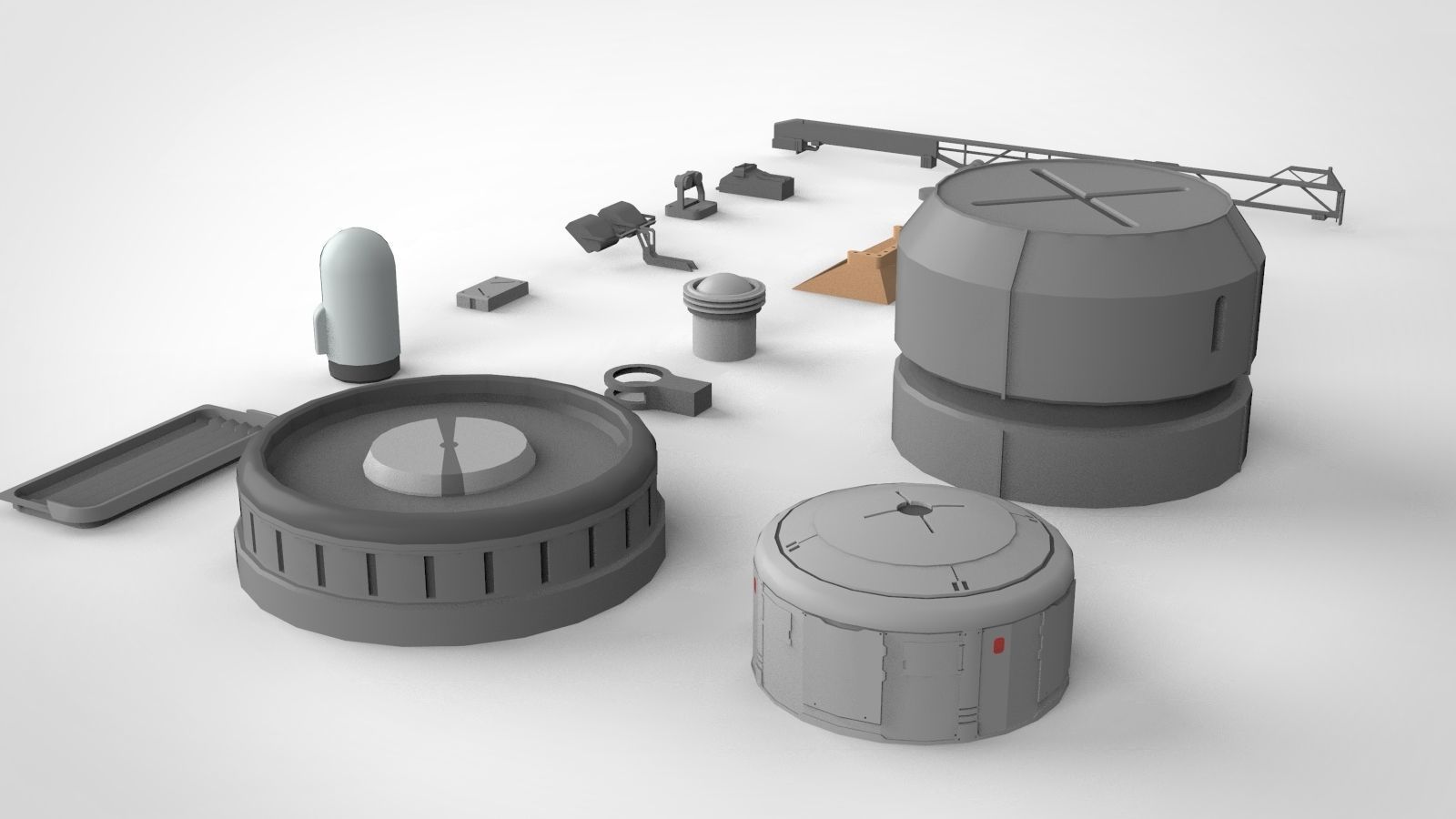 Sci-Fi architecture Elements collection 13 3D model_79