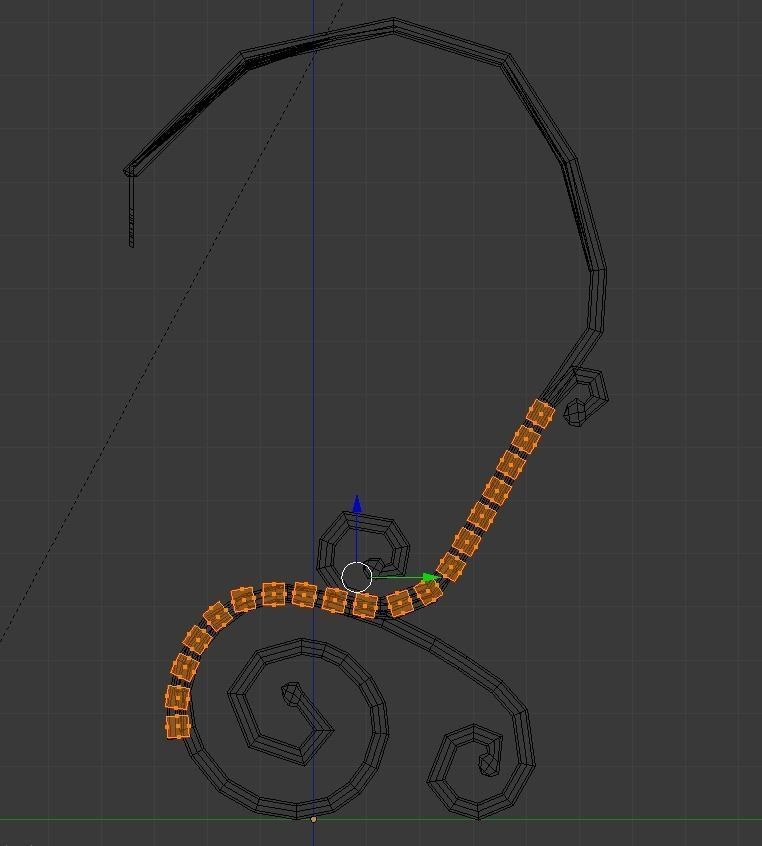 Bench wooden with umbrella Low-poly 3D model_4