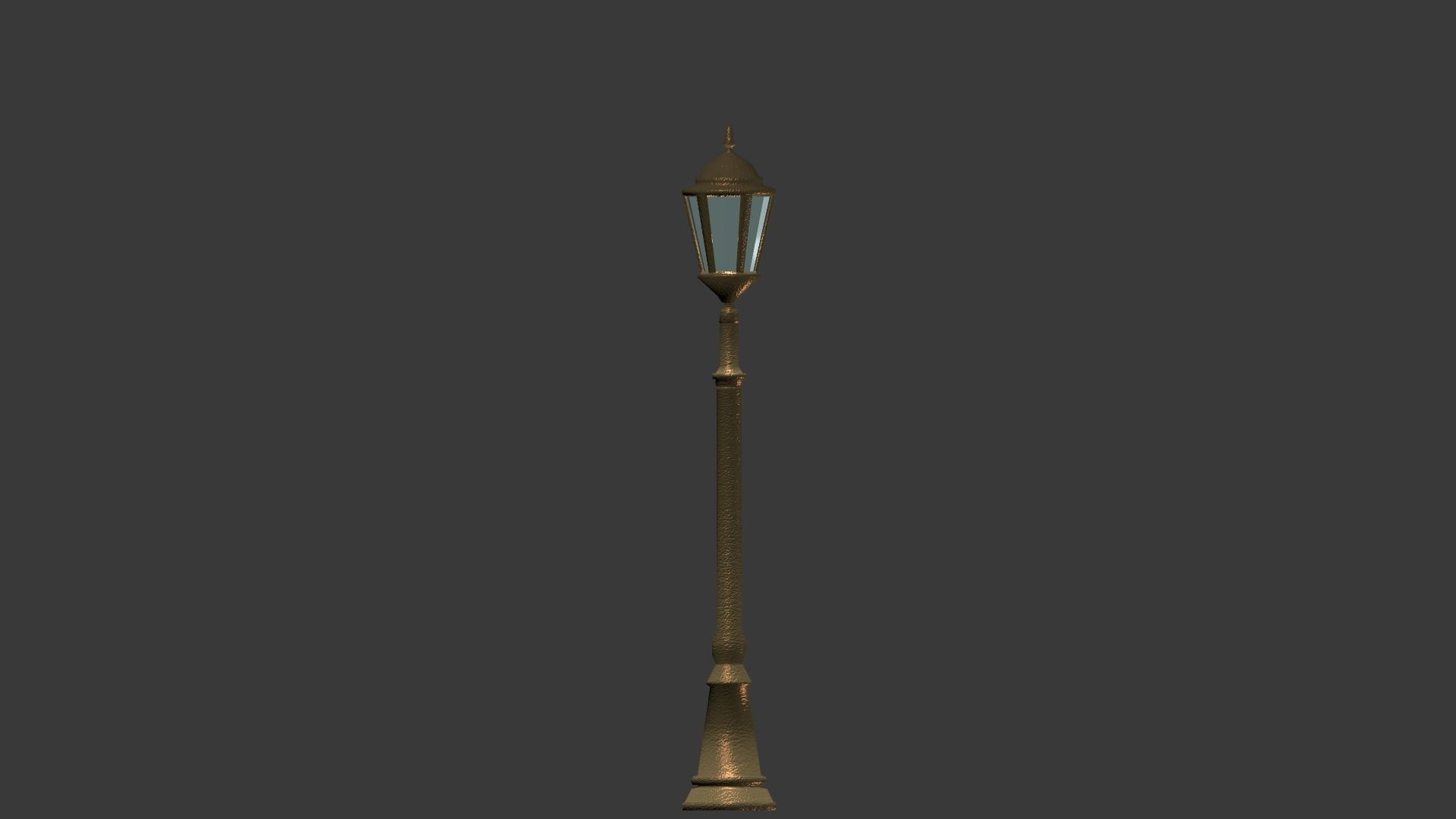 Streetlight street lamp Low-poly 3D model_5