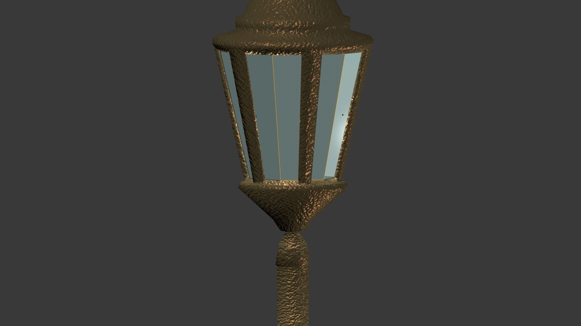 Streetlight street lamp Low-poly 3D model_8