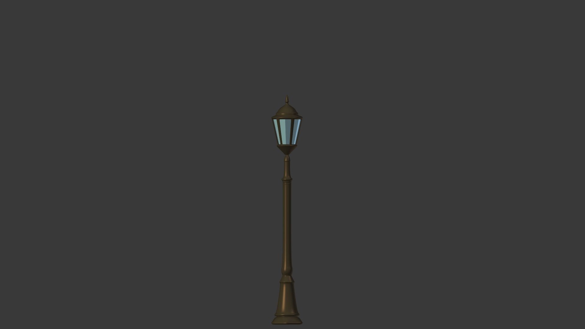 Streetlight street lamp Low-poly 3D model_3