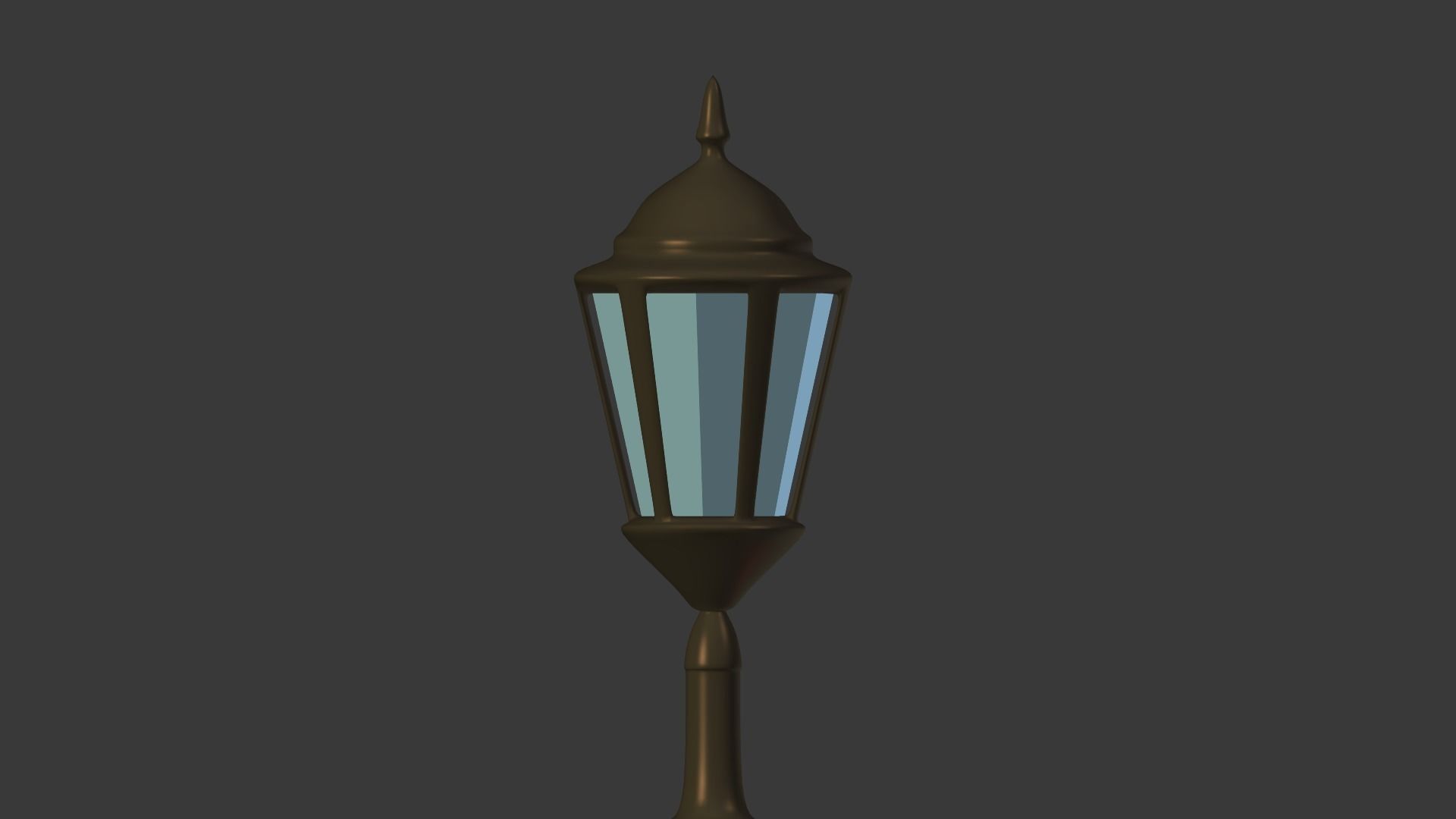 Streetlight street lamp Low-poly 3D model_9
