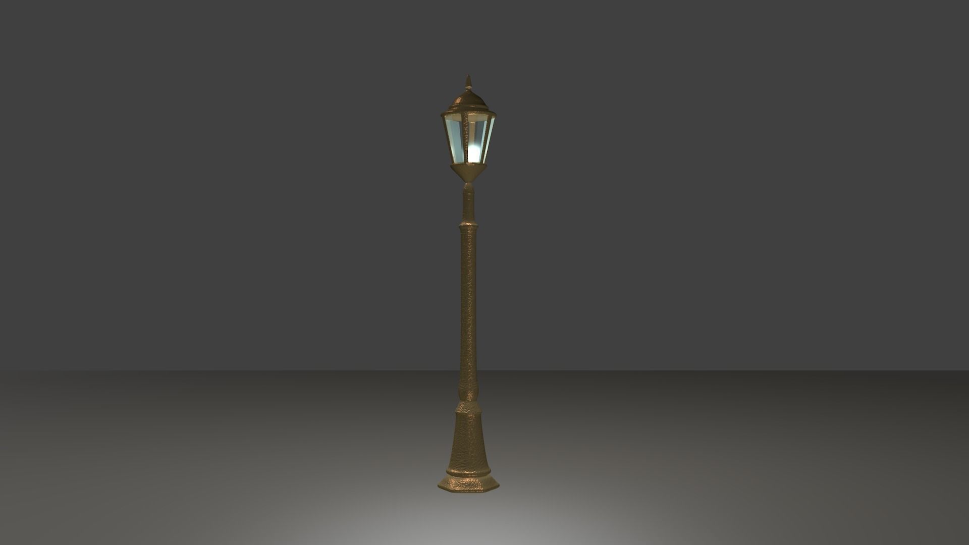 Streetlight street lamp Low-poly 3D model_1