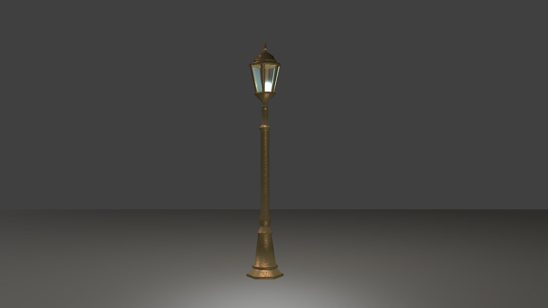 Streetlight street lamp Low-poly 3D model_2