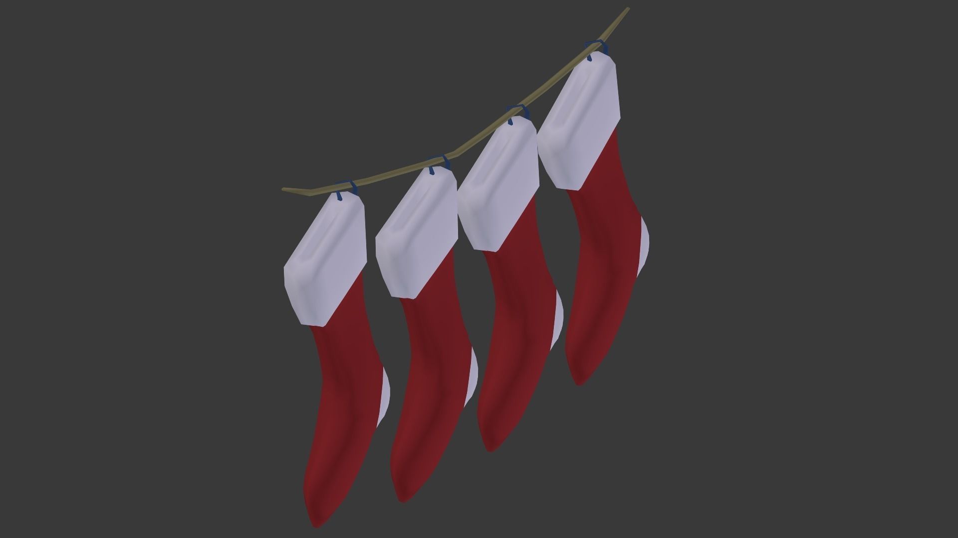 Christmas socks 3D model_6