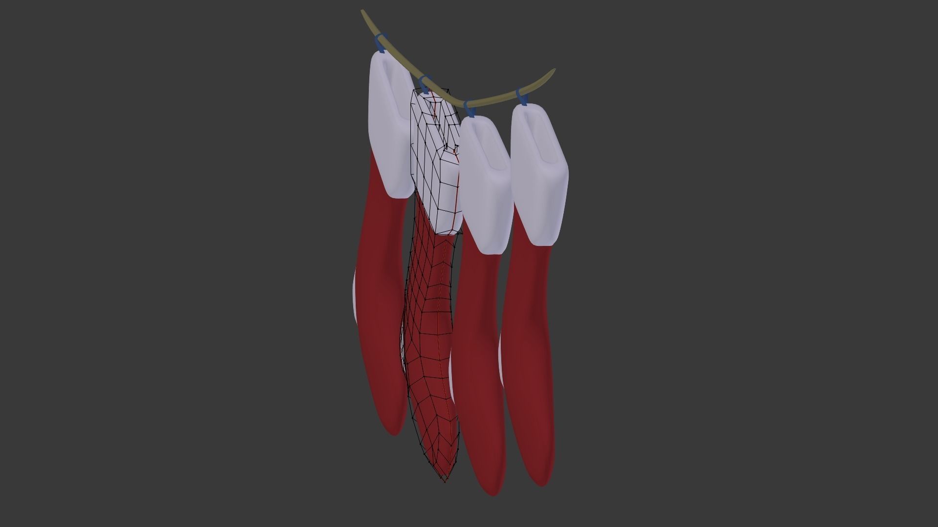 Christmas socks 3D model_14