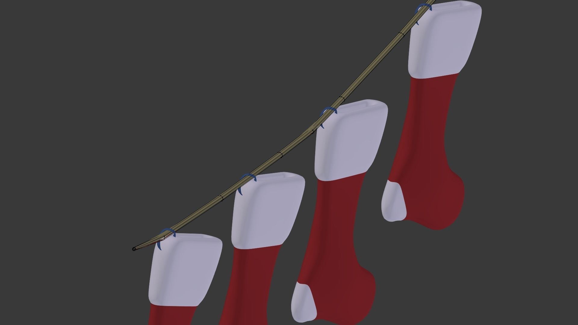 Christmas socks 3D model_11