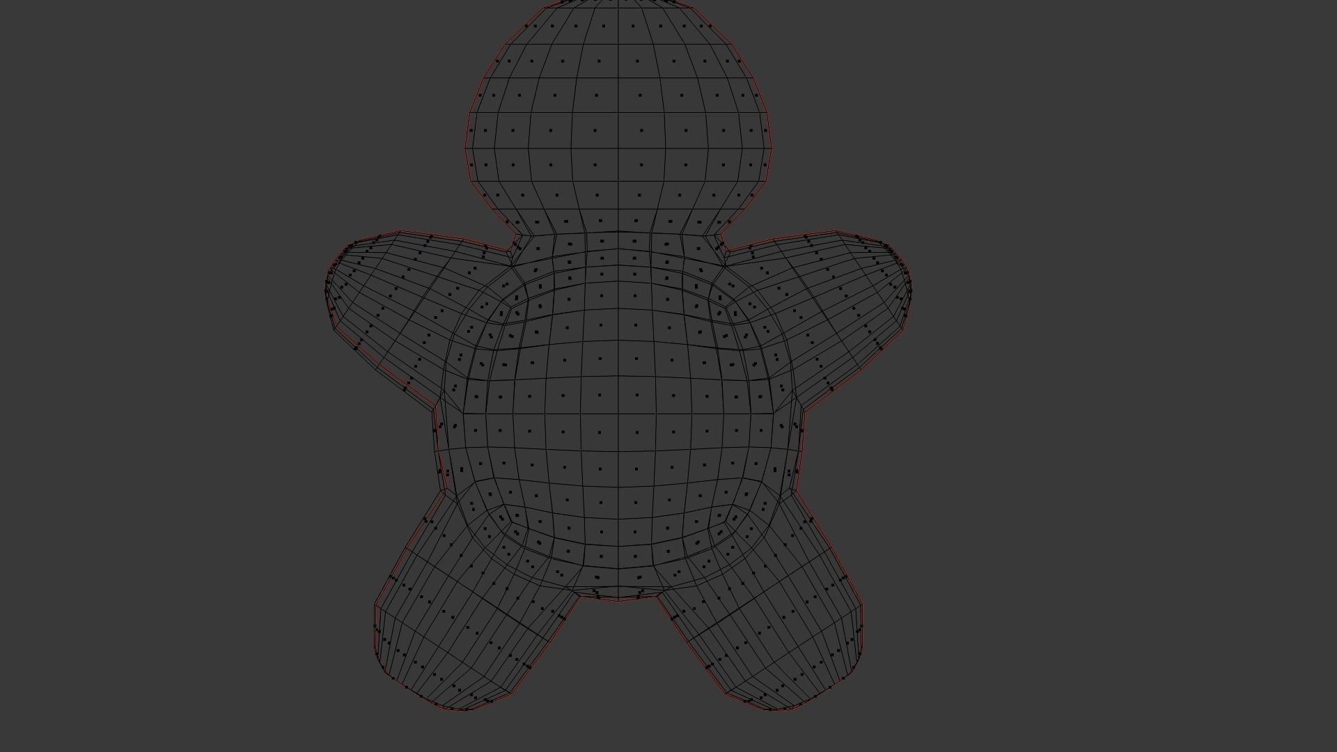 Gingerbread Man Low-poly 3D model_6