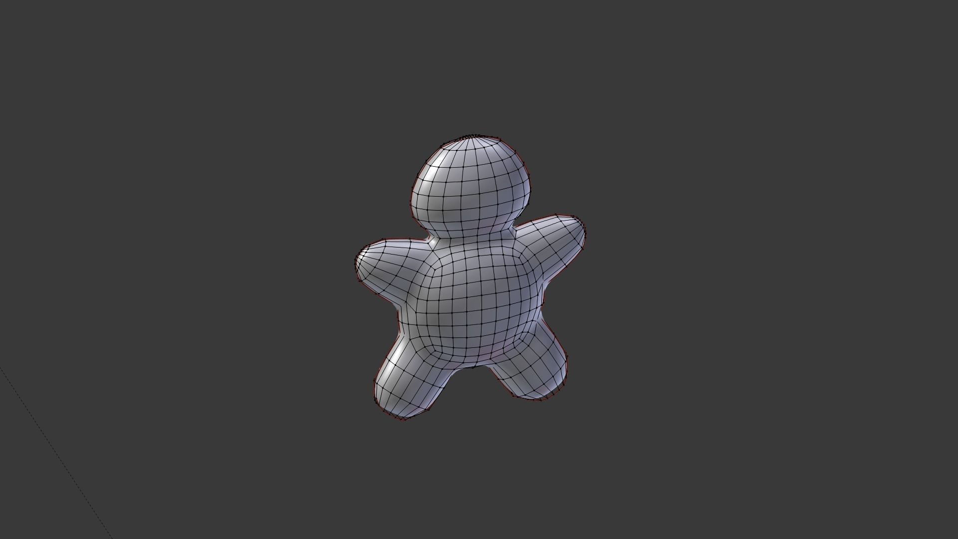 Gingerbread Man Low-poly 3D model_13