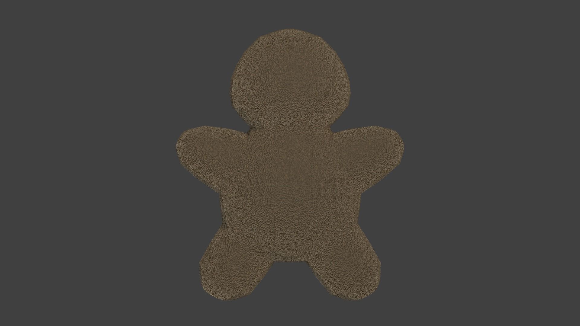 Gingerbread Man Low-poly 3D model_12
