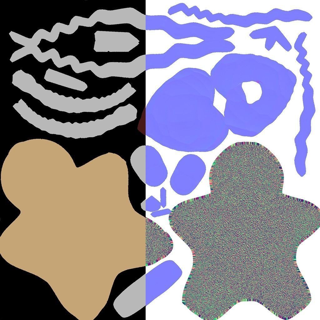 Gingerbread Man Low-poly 3D model_14