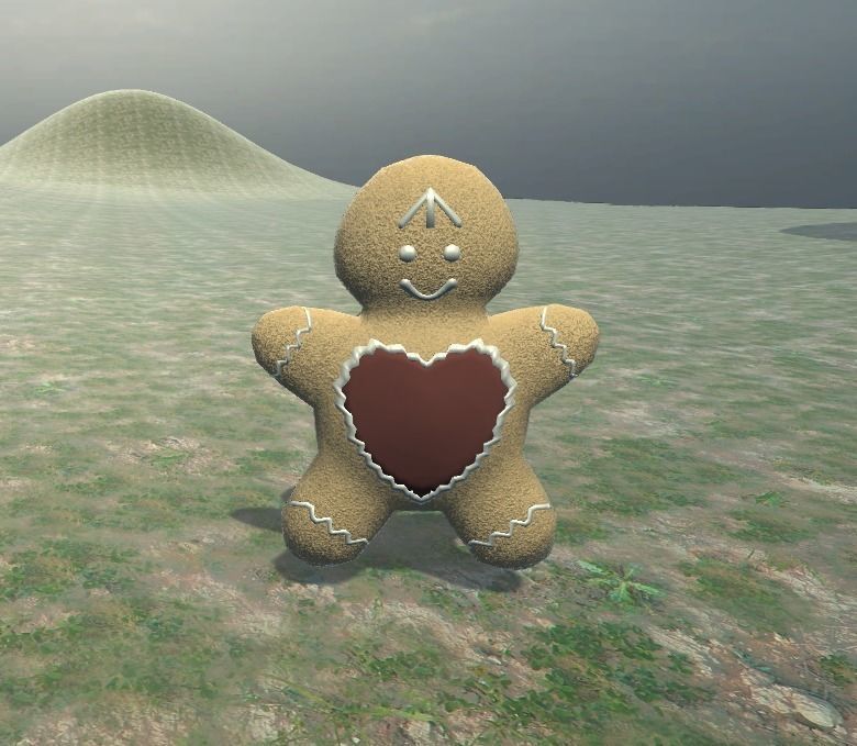 Gingerbread Man Low-poly 3D model_15