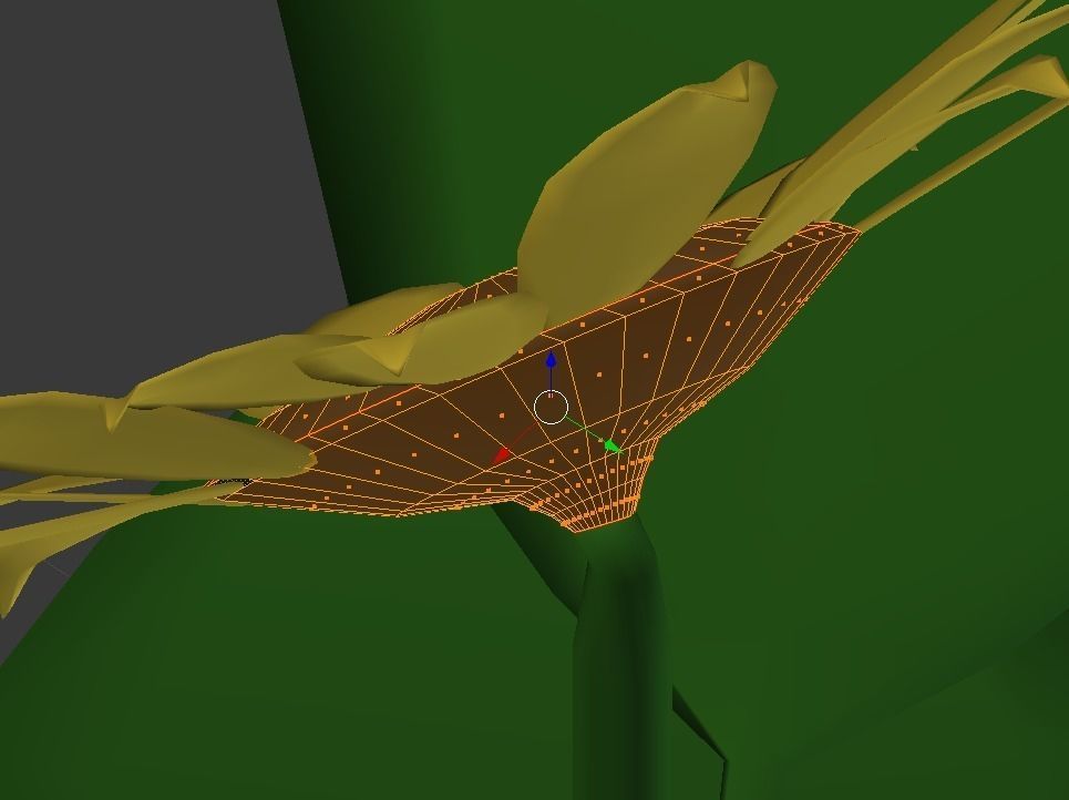 Sunflower Low-poly 3D model_9