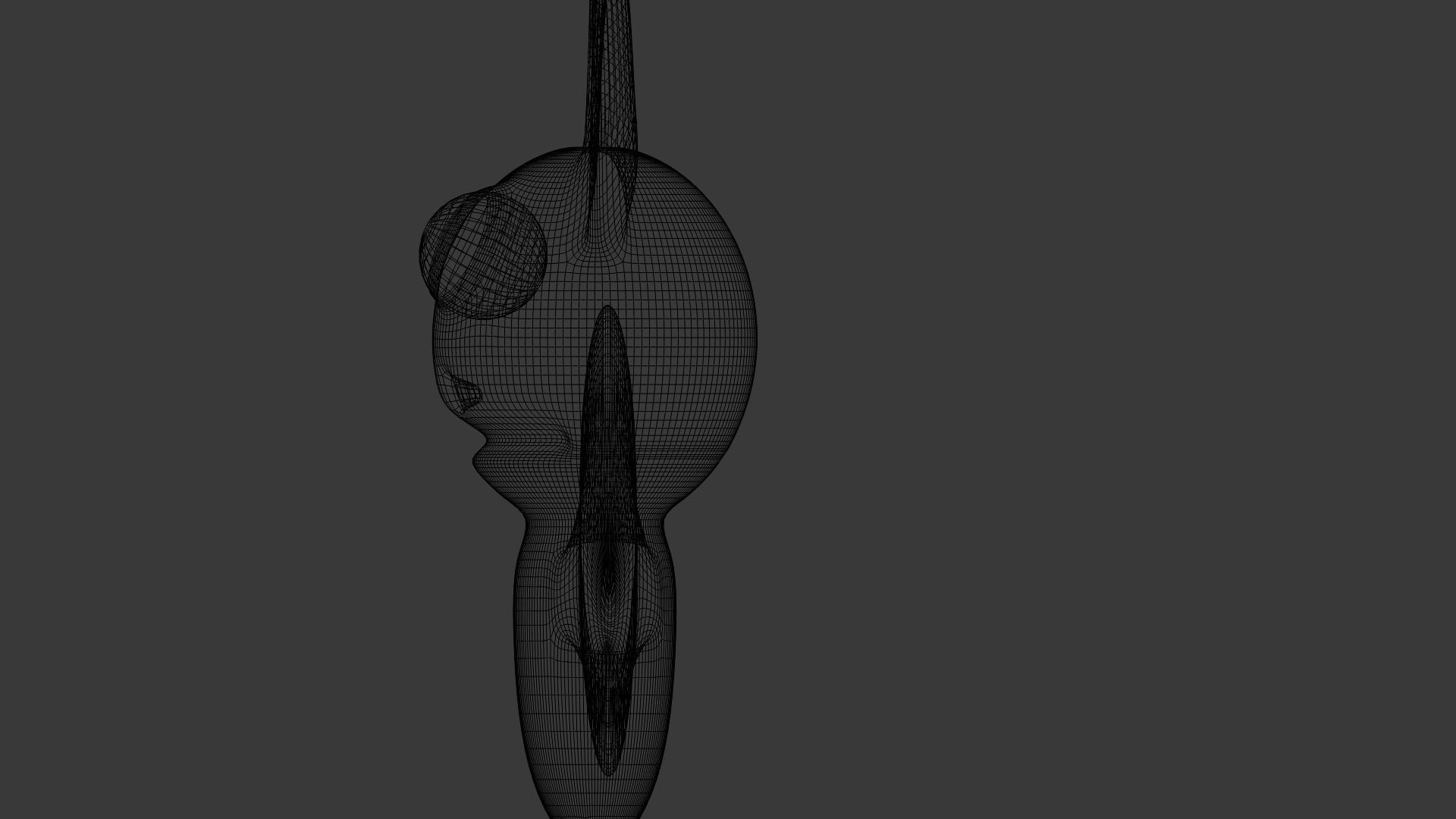 Cartoon bat Low-poly 3D model_7