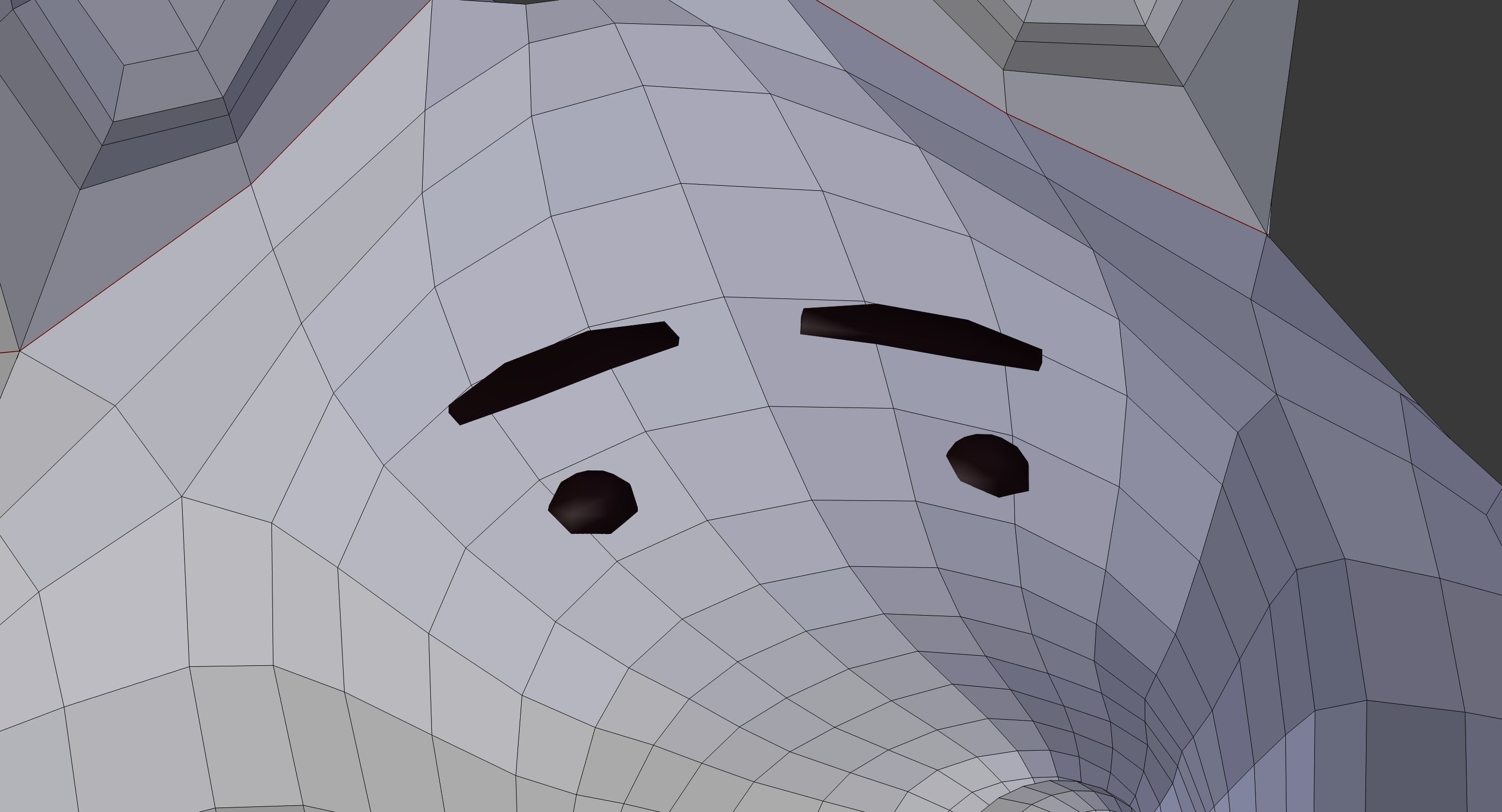 Cartoon fox Low-poly 3D model_12