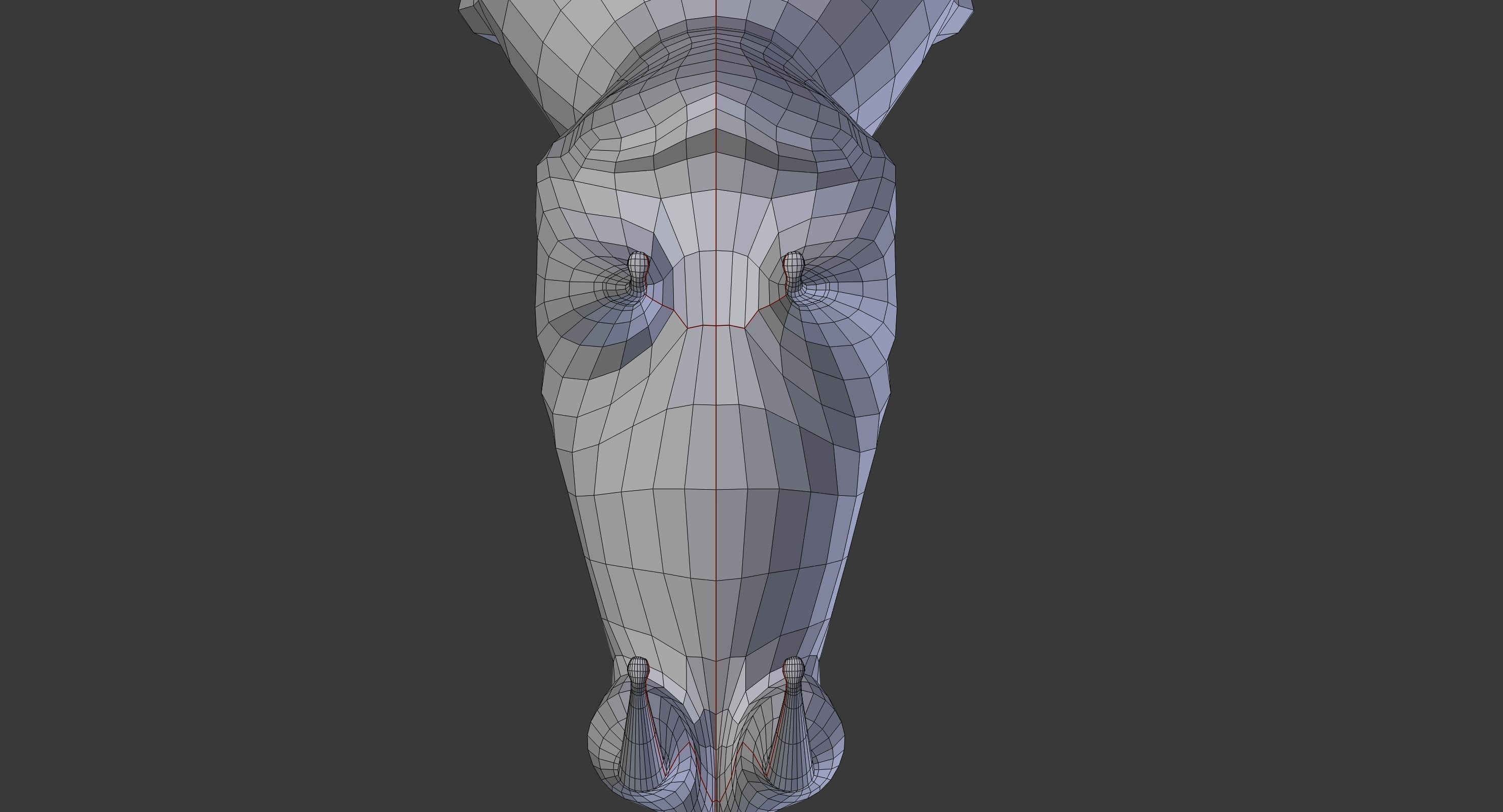 Cartoon fox Low-poly 3D model_11