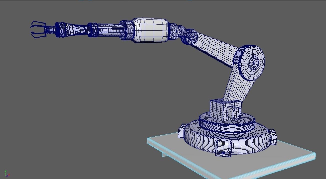 Mechanical Robot Arm Free 3D model_0