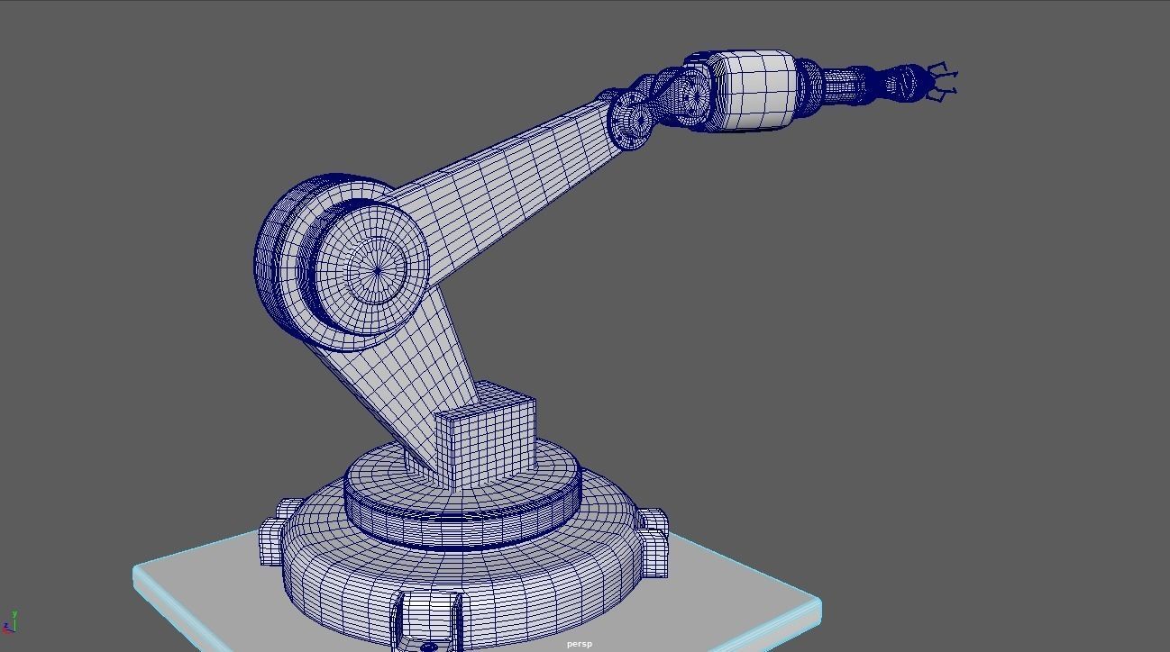 Mechanical Robot Arm Free 3D model_2