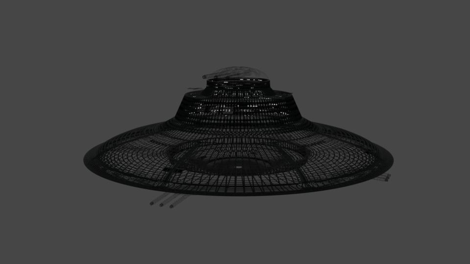 Haunebu 4 ufo spaceship 3D model_5