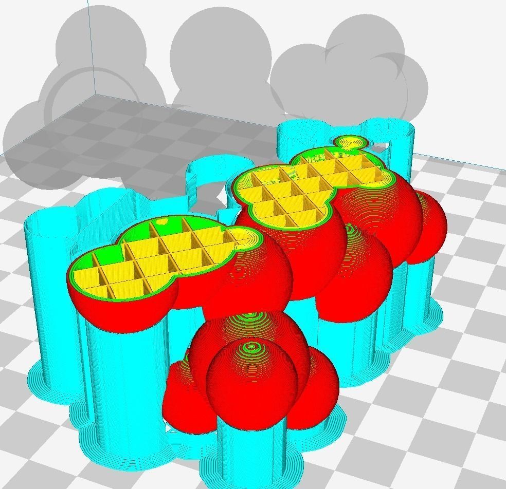 Caffeine molecule 3D print model_9