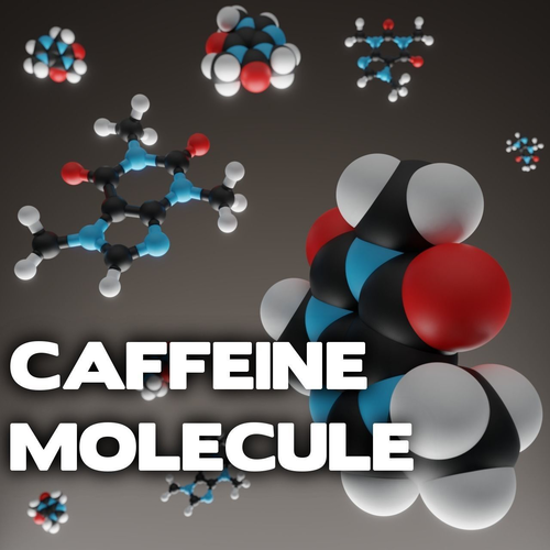 Caffeine molecule 3D print model