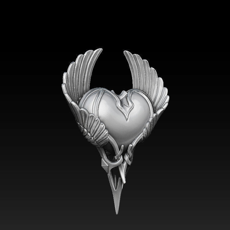 Heart Pendant 3D print model_3