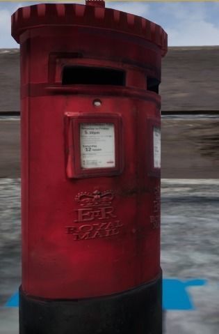 London Postbox low poly Free low-poly 3D model_2